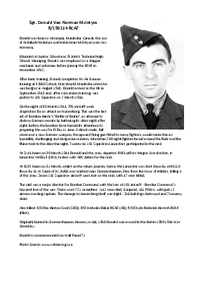 A preview of a PDF biography for McIntyre, Donald Van Norman